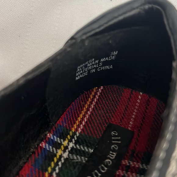 Ellemenno | Size 3 Girls (US) Plaid and Black Mary Janes - Picture 8 of 13